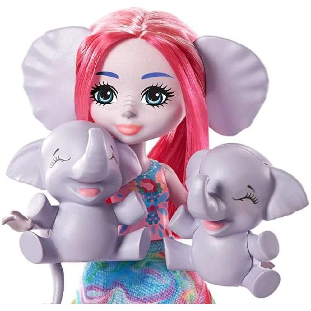 Enchantimals Sunny Savanna Emerald Elephant Doll with Elephant