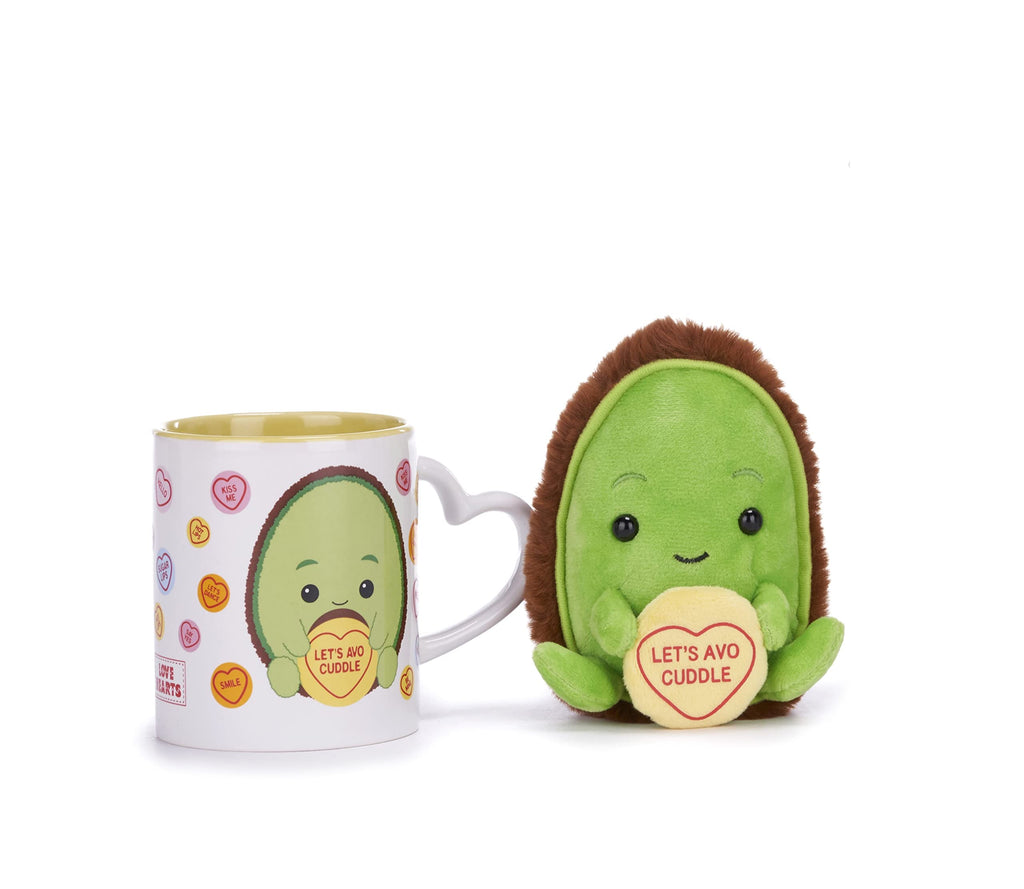 Swizzels Love Hearts Alan The Avocado 'Let's AVO Cuddle' 11OZ Mug & Plush Gift Set