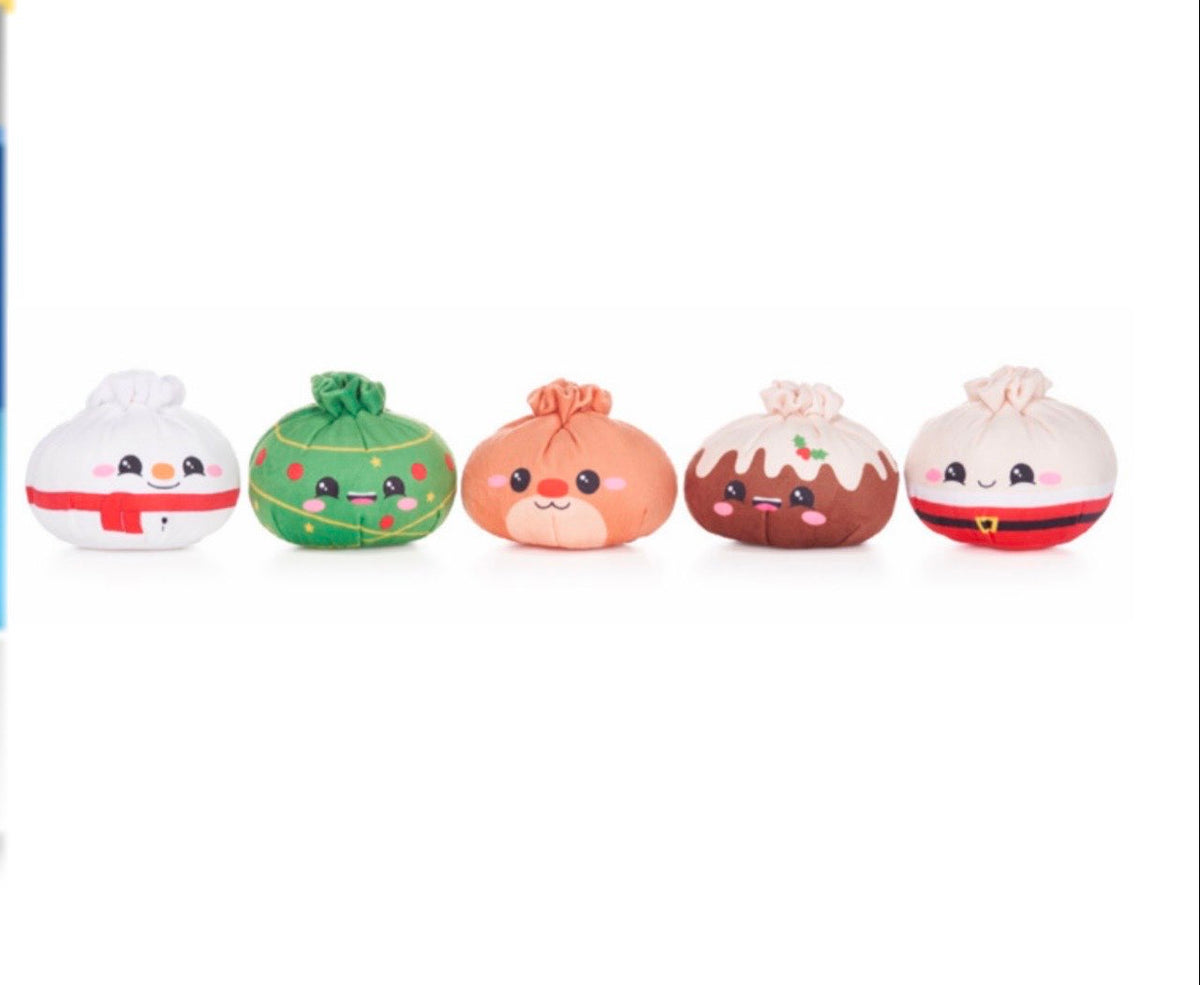 4" Christmas Dumpling plush 5asst (20pcs)