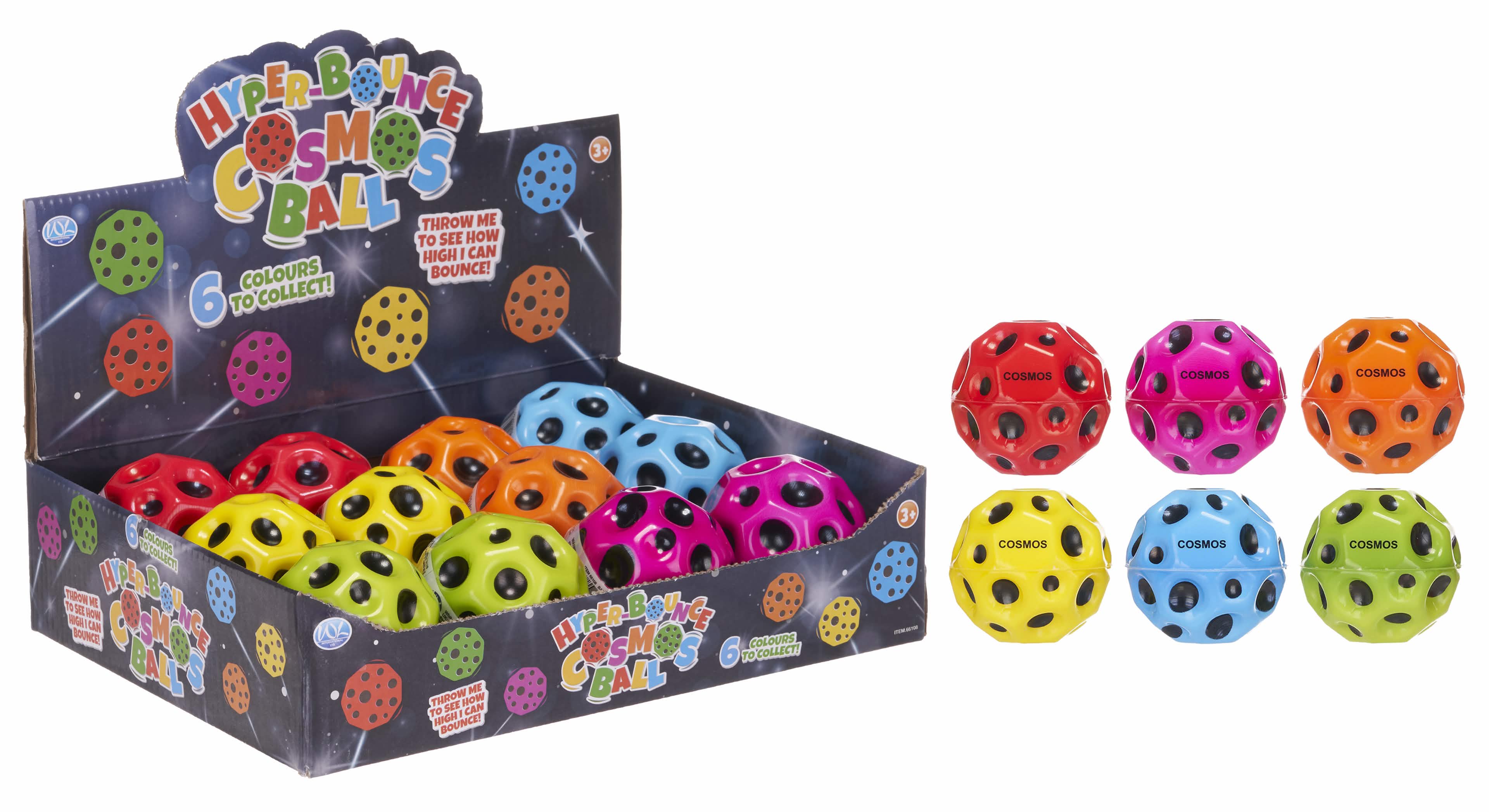 67mm Cosmos Hyperbounce Ball 6asst (12pcs)