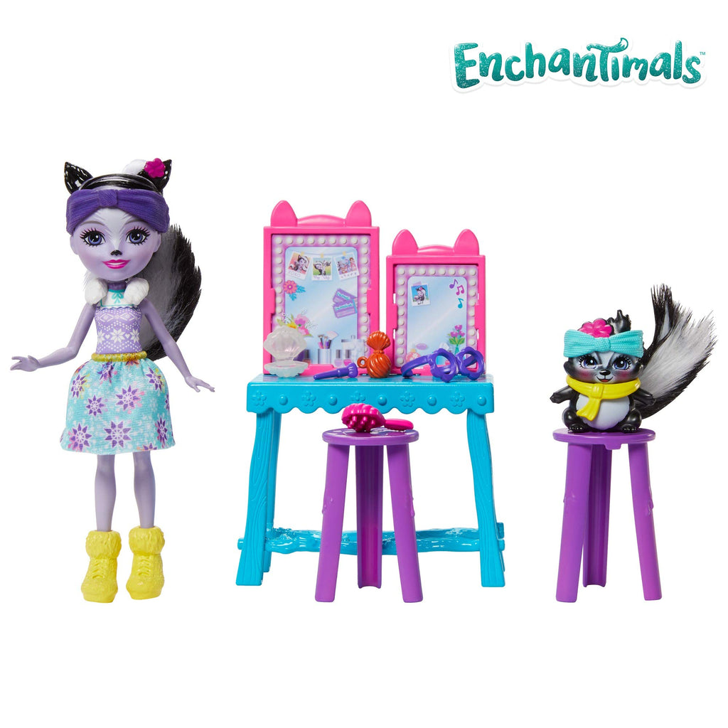 Enchantimals Stinkin' Cute Vanity With Sage Skunk
