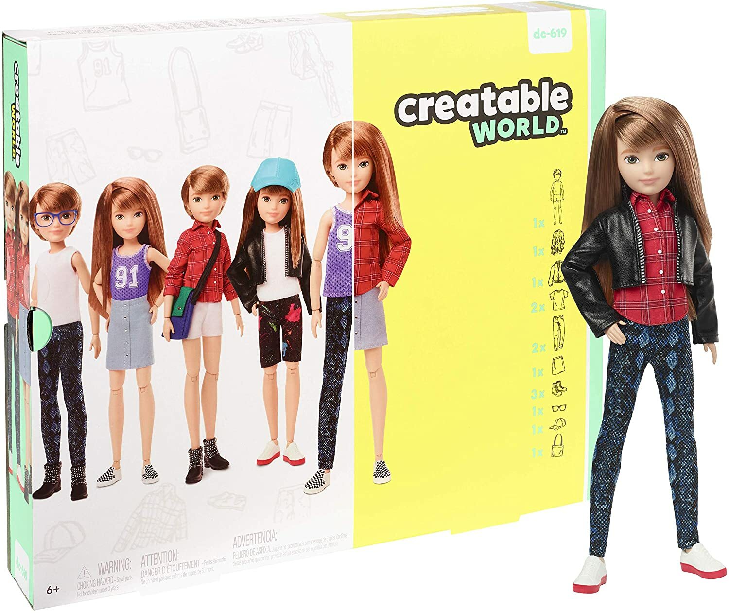 Creatable World Deluxe Character Kit Customizable Doll DC-619