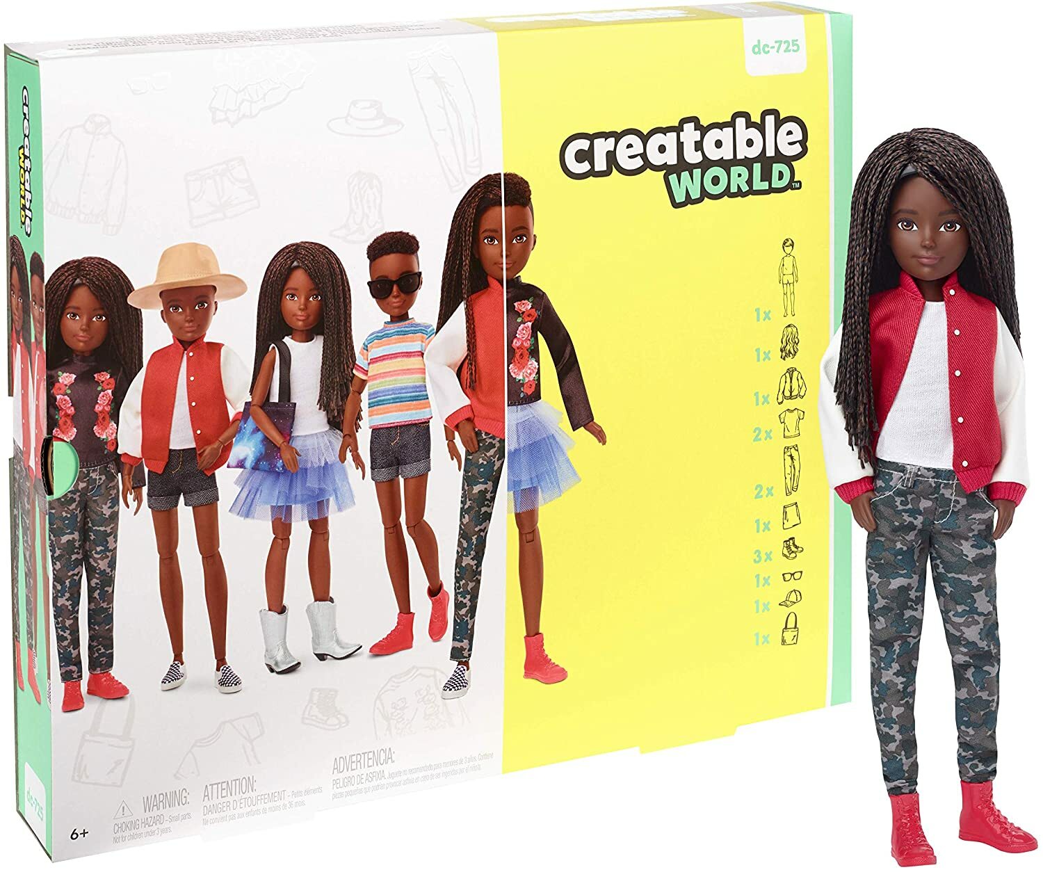 Creatable World Deluxe Character Kit Customizable Doll DC-725