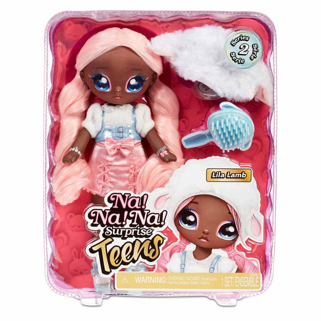 Na Na Na Surprise Teens Fashion Doll 28cm Soft Fabric Doll - Lila Lamb