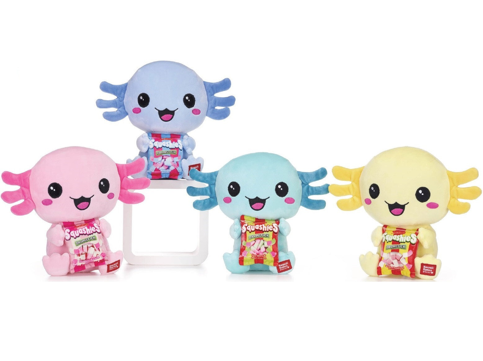 Kawaii Kuties 10" Squashies Drumstick Axolotl (4pc)
