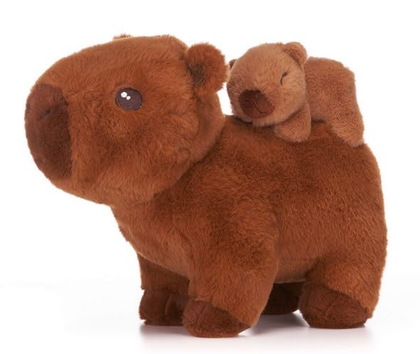 Capybara with Baby 10" soft toy (3pc)