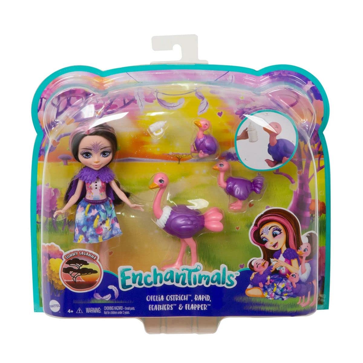 Enchantimals Sunny Savanna Emerald Elephant Doll with Elephant