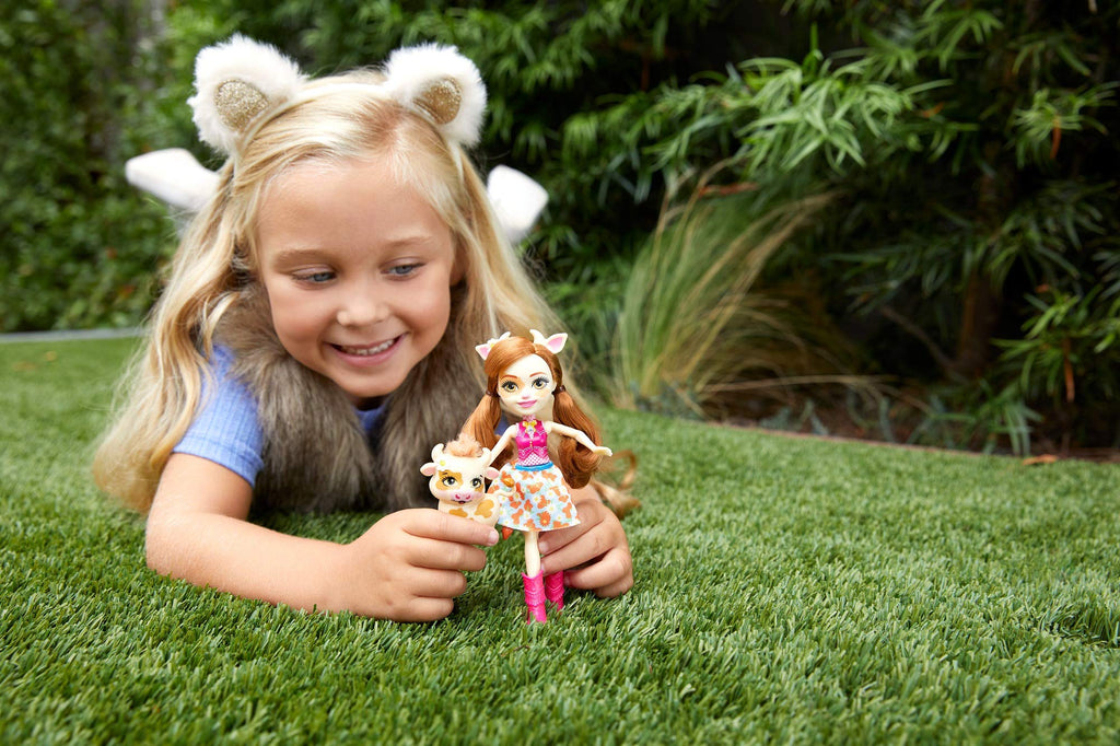 Enchantimals Doll Cailey Cow with friend 6 inch