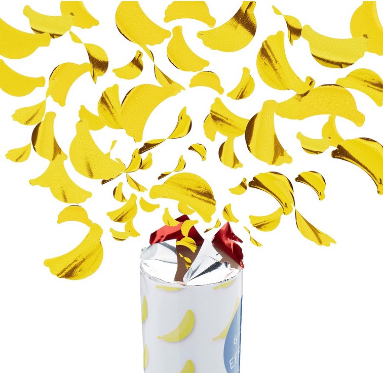 Banana Party Popper 40 cm (10pc)