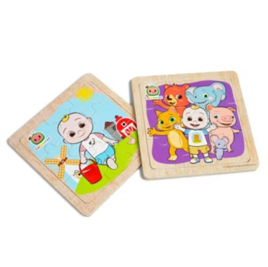 Cocomelon Character Wooden Puzzle Jigsaw set of 2