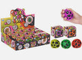Neon Squashy grid ball 60mm toy (12pc)