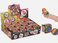 Rainbow 60mm stress ball squashy toy (12pc)