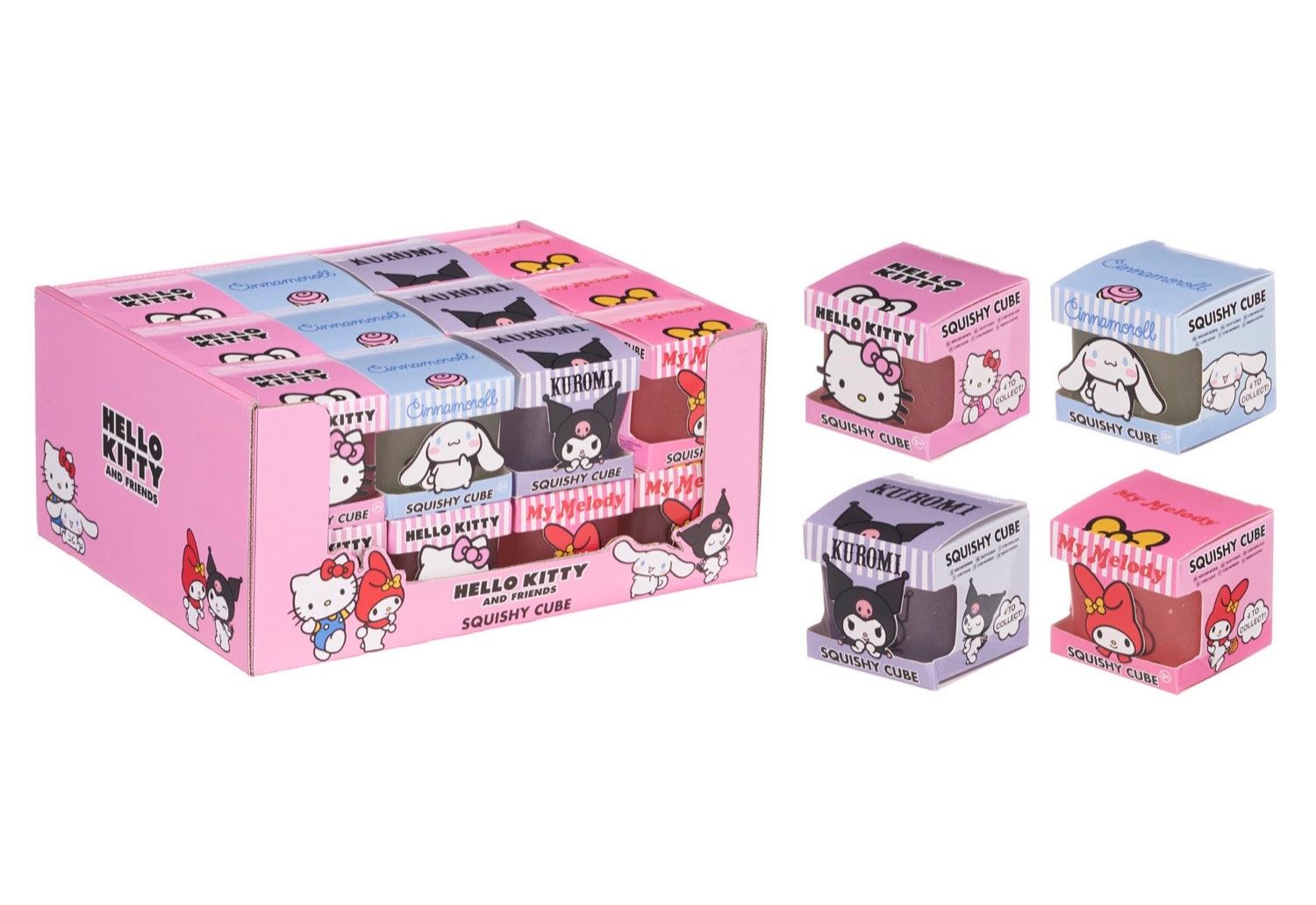 Hello Kitty & Friends Squishy Cubes 4asst (24pcs)