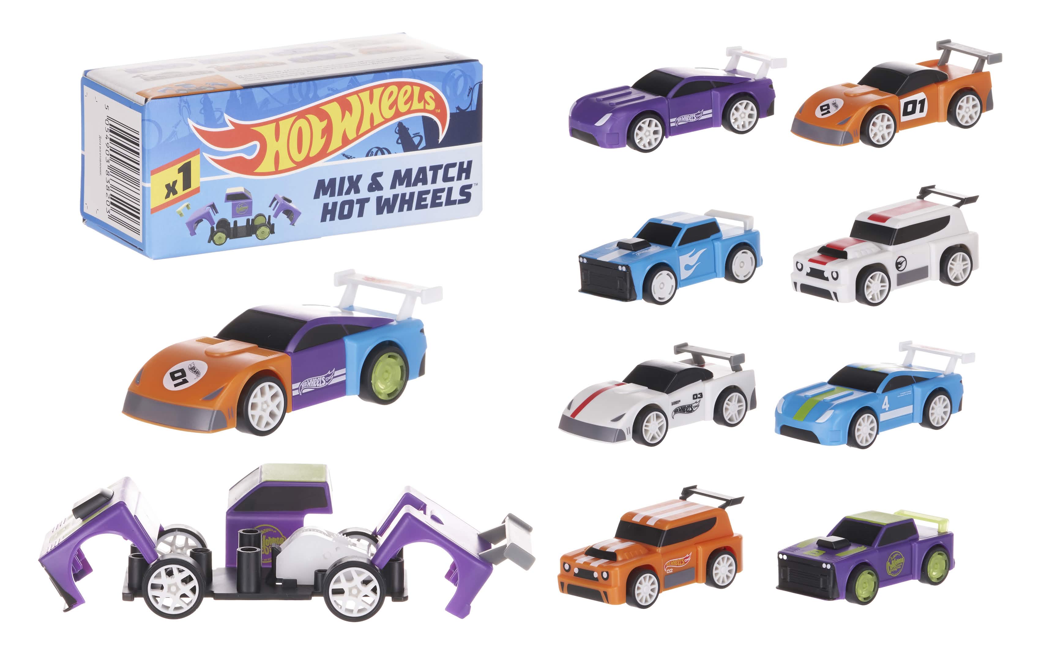 Hot Wheels Mix & Match Pull Back Friction Cars (1pc)