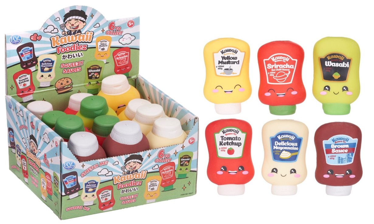 Kawaii Foodiez 10cm Squeezy Sauces (12pc)