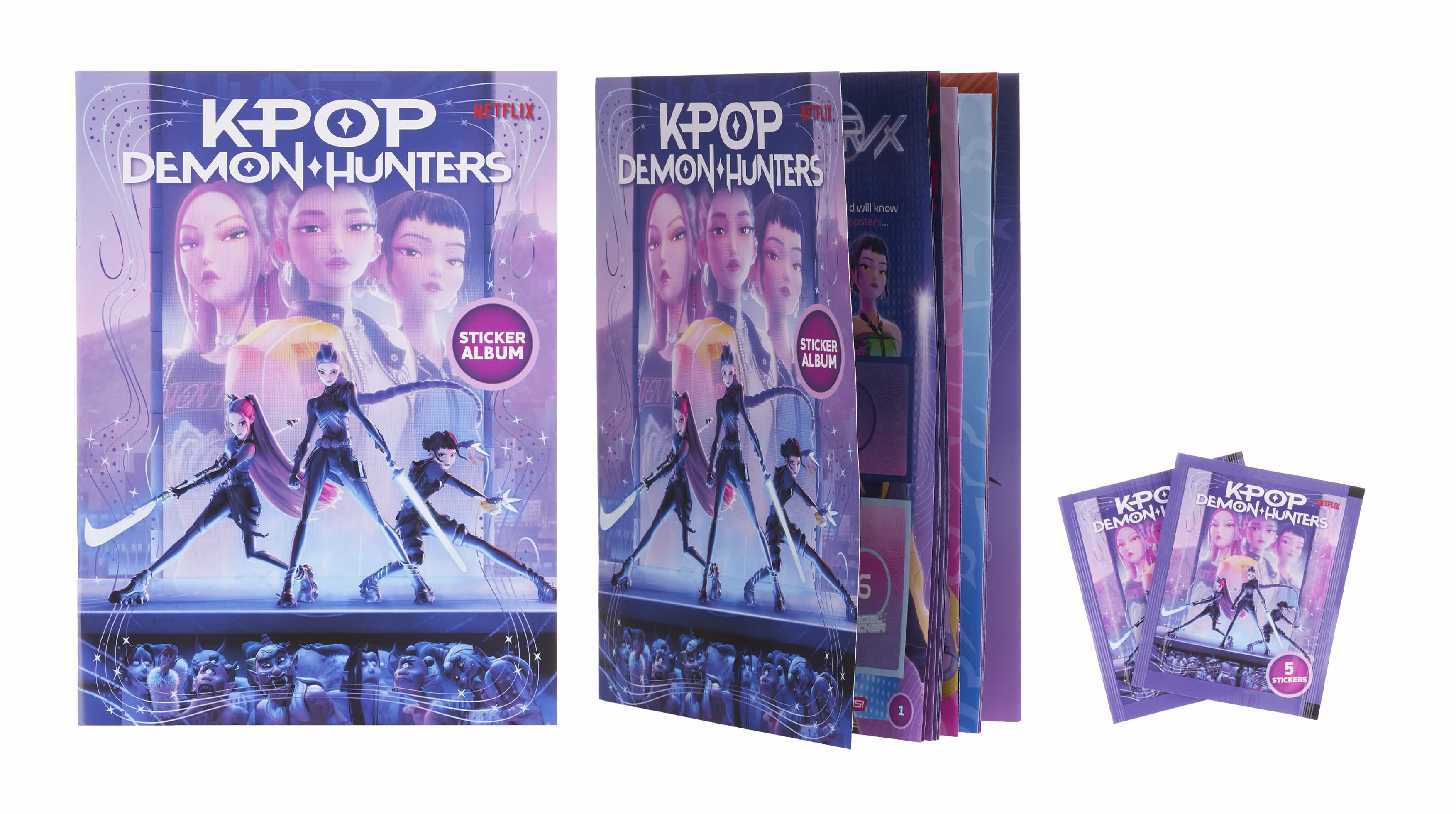 Kpop Demon Hunters Sticker Album & 2 Sticker Packs (1pc)