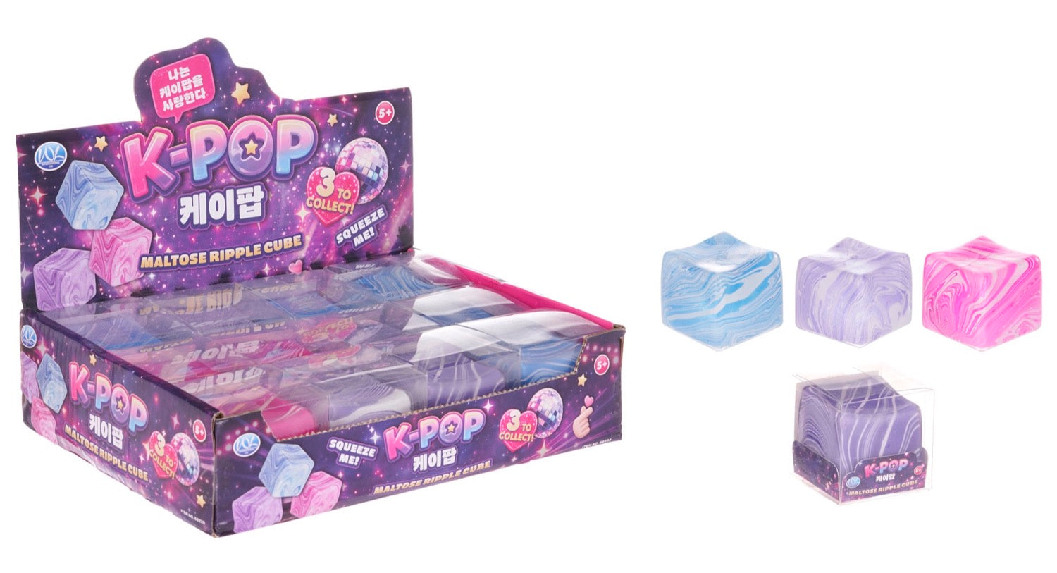 K-POP Maltose Ripple Cube 3asst (12pcs)