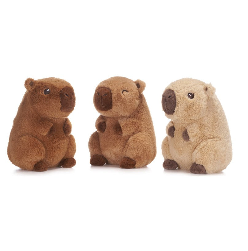Sitting Capybara 9" Soft Toy (3pc)