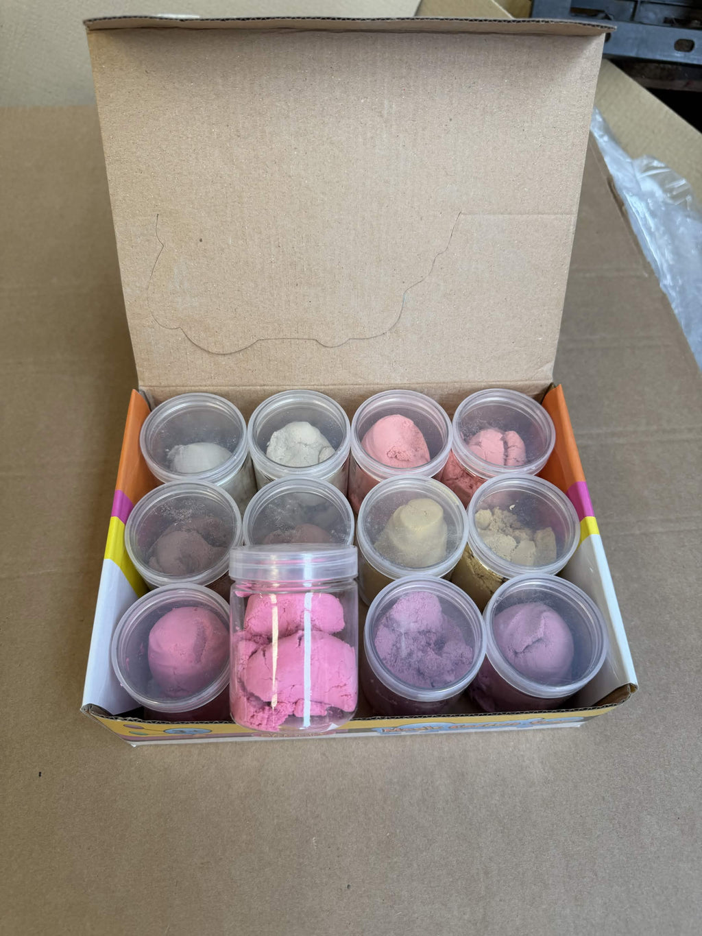 Magic Cotton Sand Tubs 6asst (12pcs)
