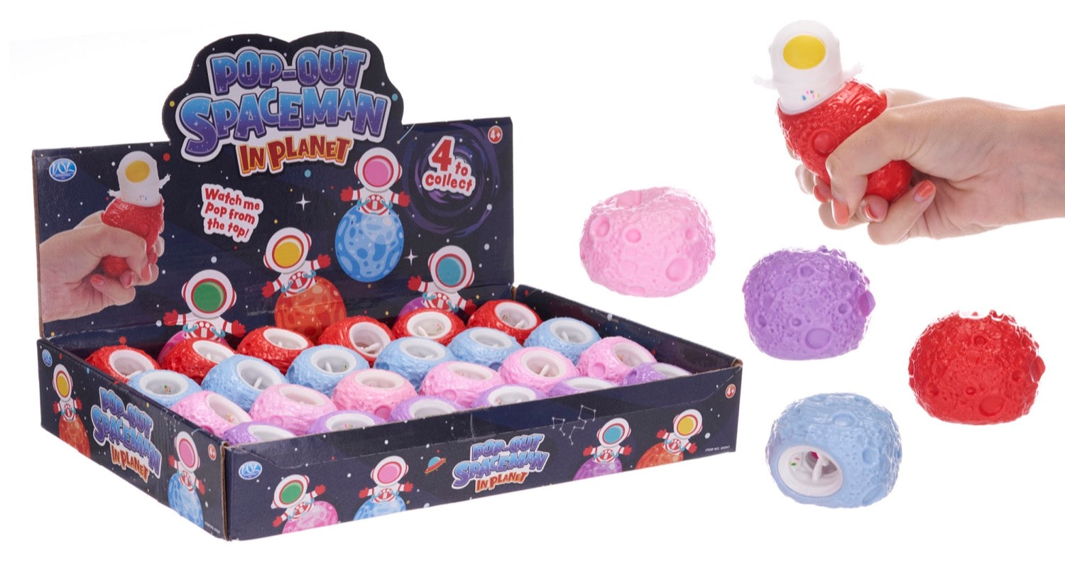 Pop-Out Spaceman in Planet 4asst (24pcs)