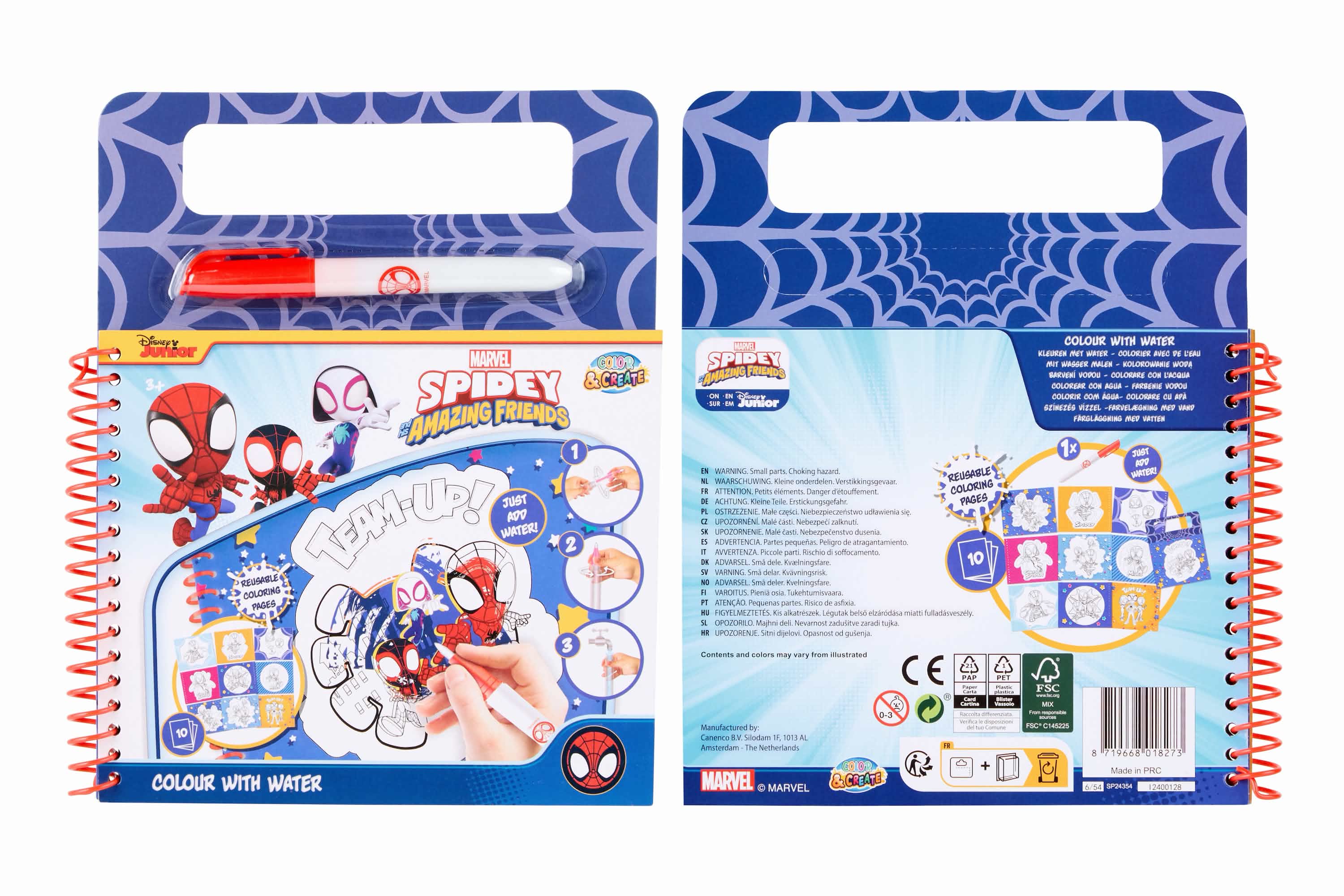 Spiderman water colouring set