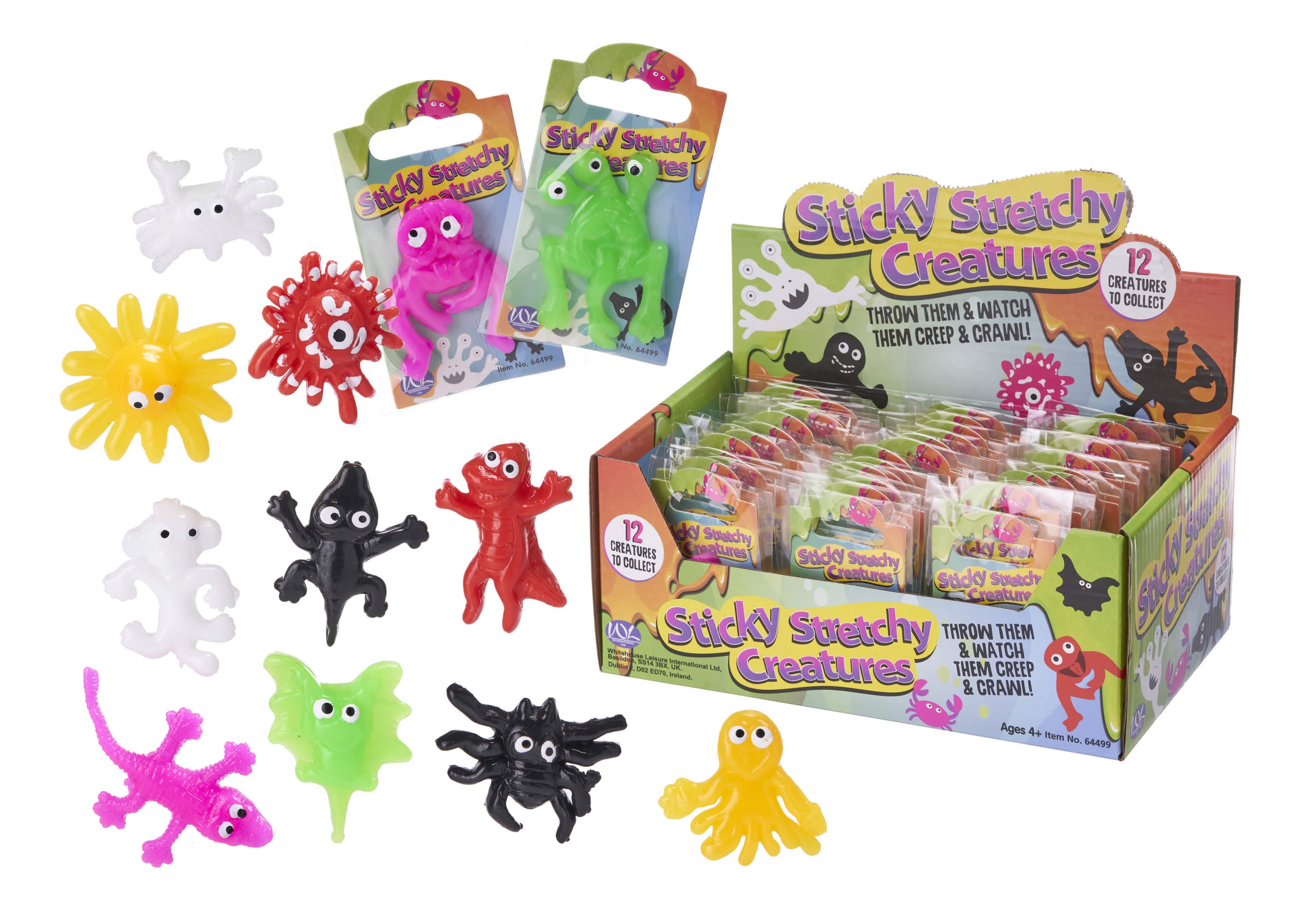 Small Sticky Stretchy Creatures 12asst (60pcs)