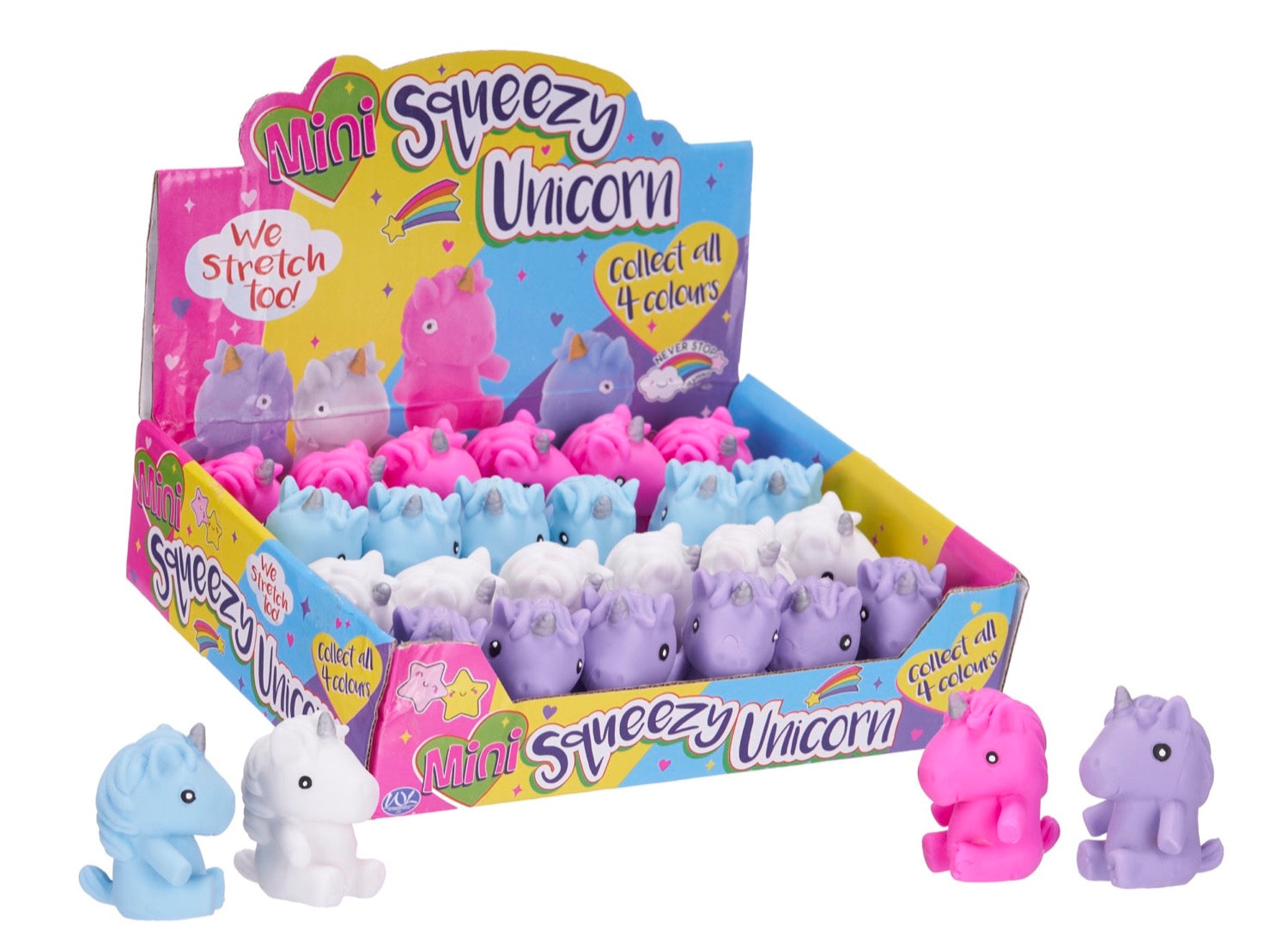 Mini Stretchy Squeezy Unicorn 4asst (24pcs)